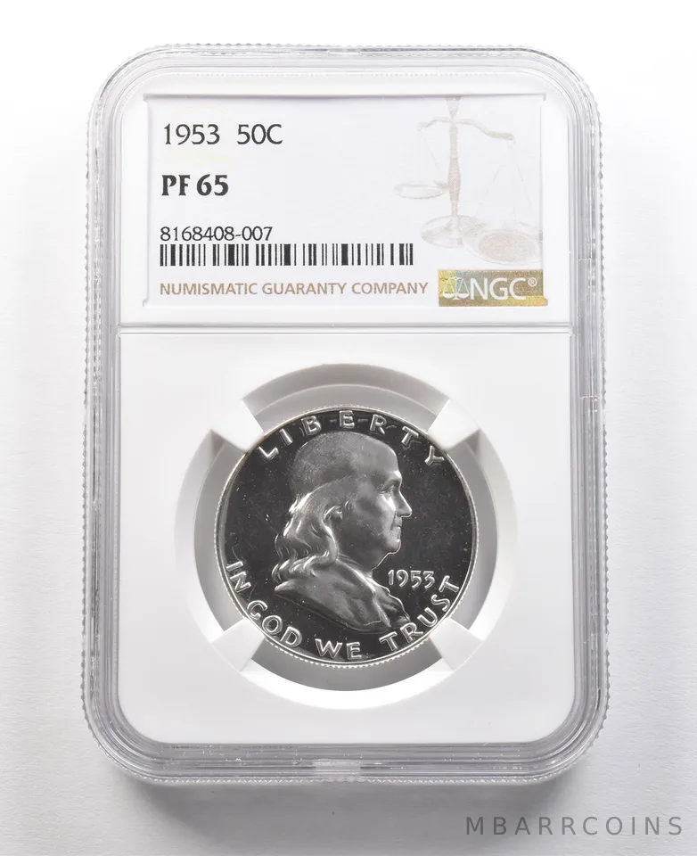 1953 Franklin Half Dollar PF65 NGC Great Contrast a8932