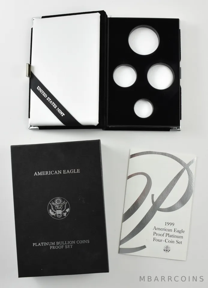 OGP 1999 Platinum Eagle Proof Set 4-Coin BOX & COA - NO COINS