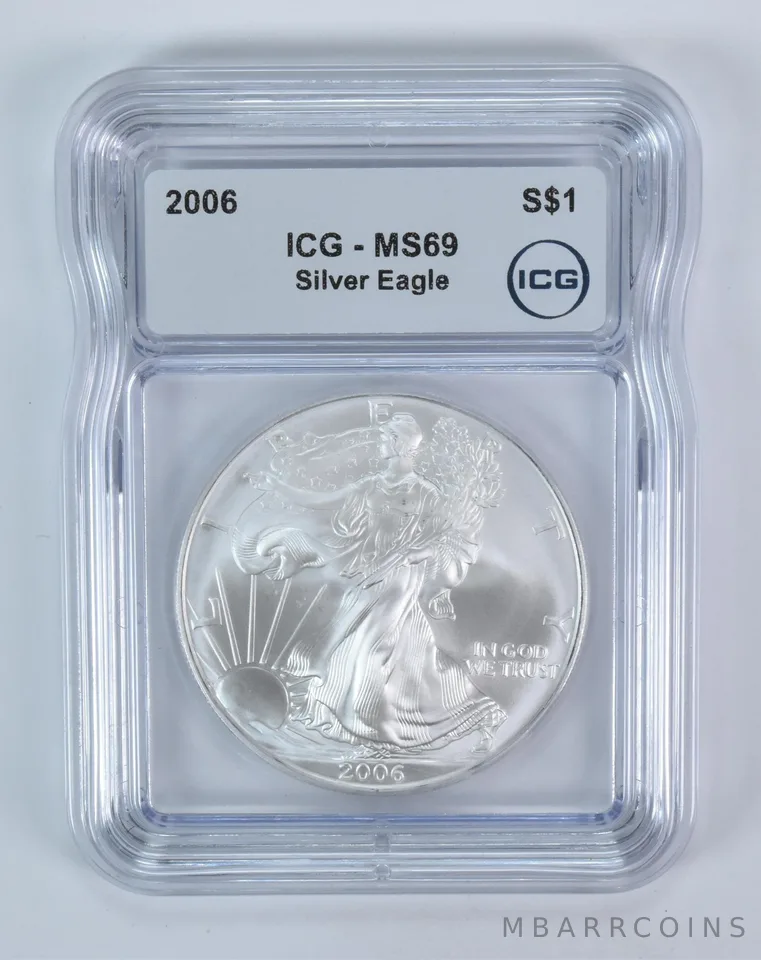 2006 American Silver Eagle MS69 ICG