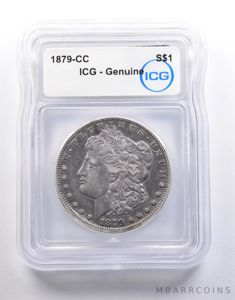 1879-CC Morgan Silver Dollar Genuine ICG a6733