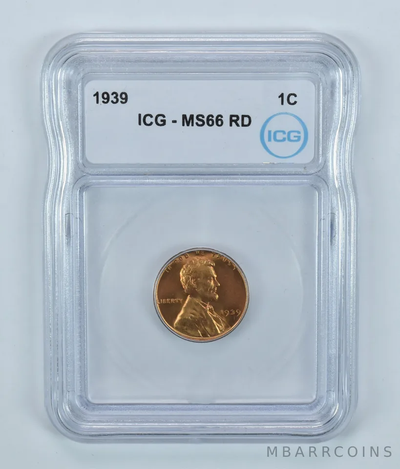 1939 Lincoln Wheat Cent MS66 RD ICG