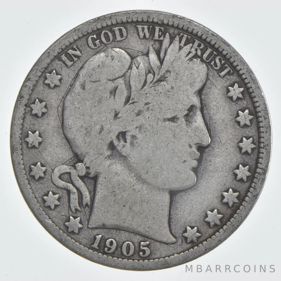 1905-O Barber Half Dollar 90% Silver VG Condition