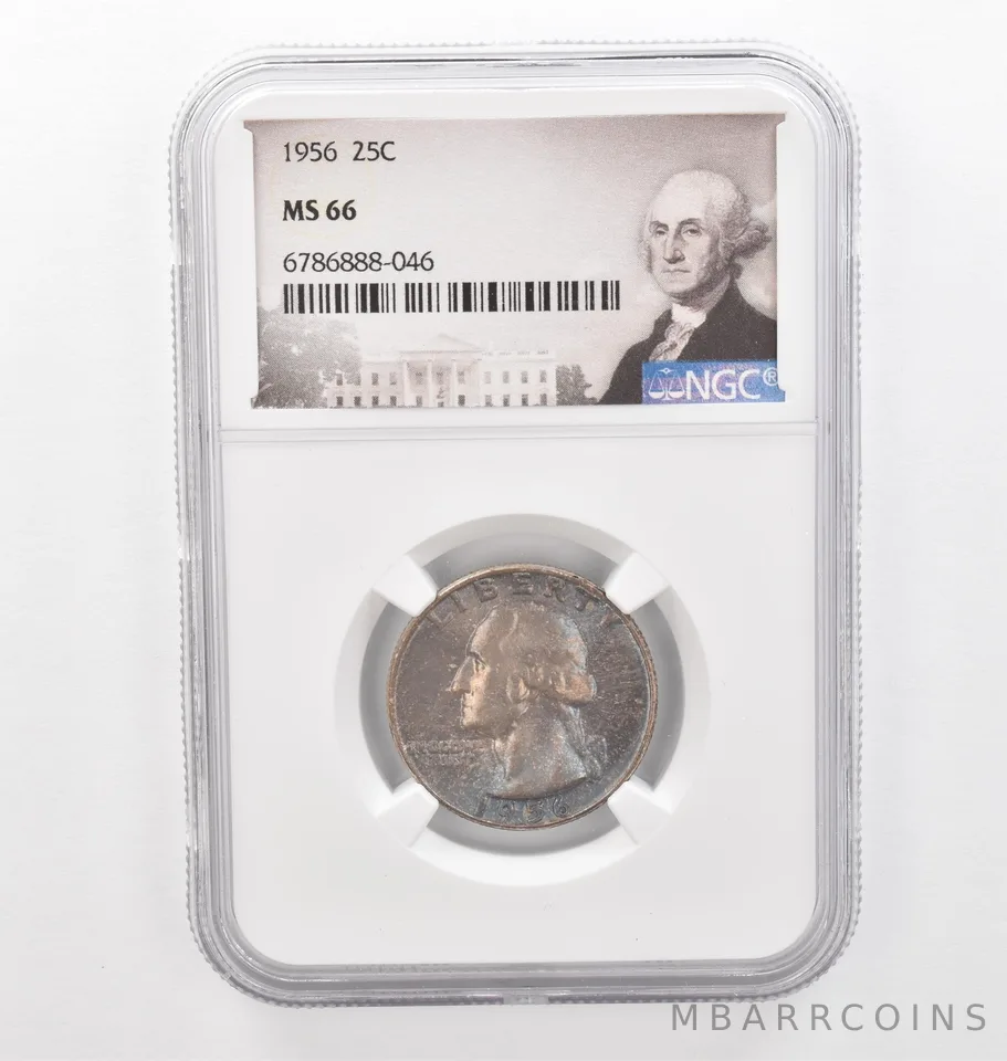 1956 Washington Quarter MS66 NGC Beautiful Tone *2275