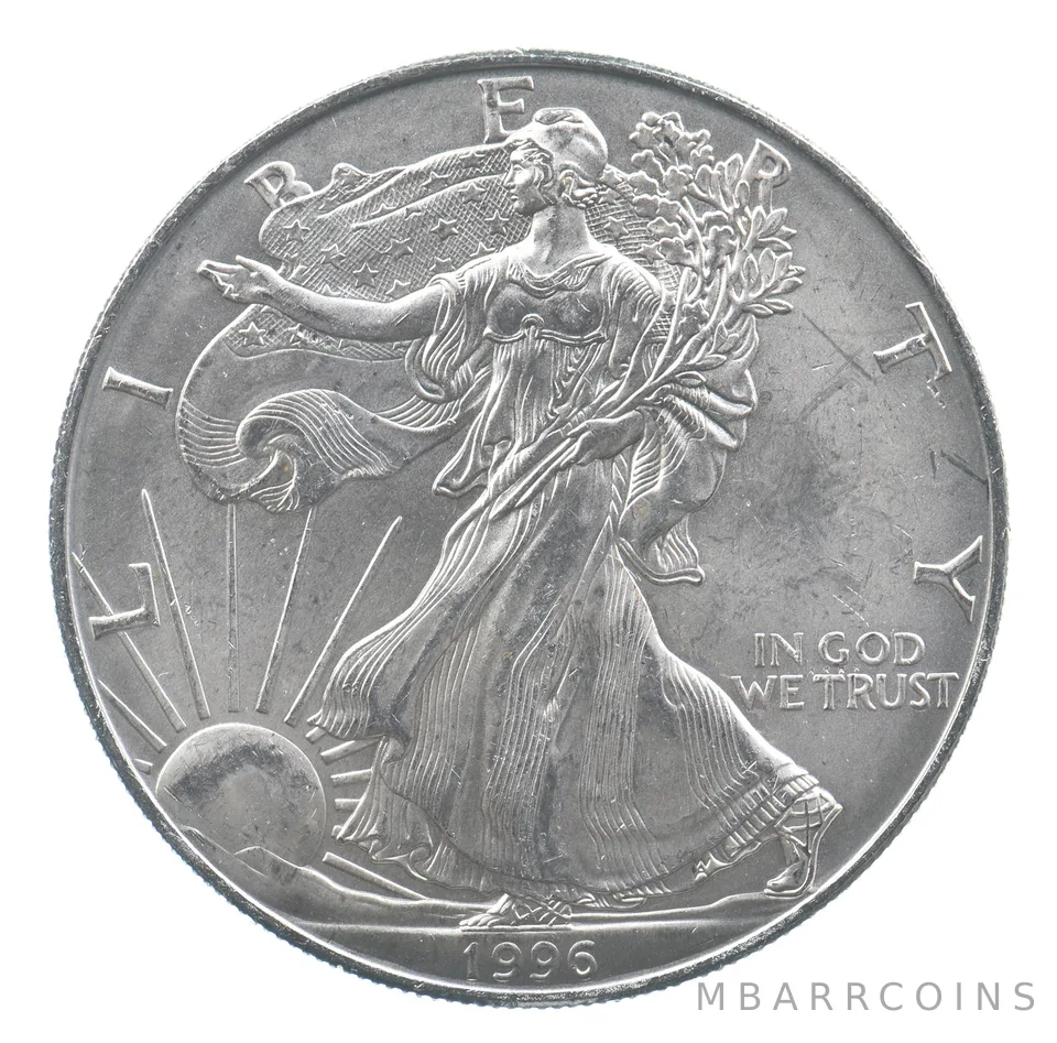 Rarest 1996 American Silver Eagle - Key Date - Rare LOW MINTAGE *696