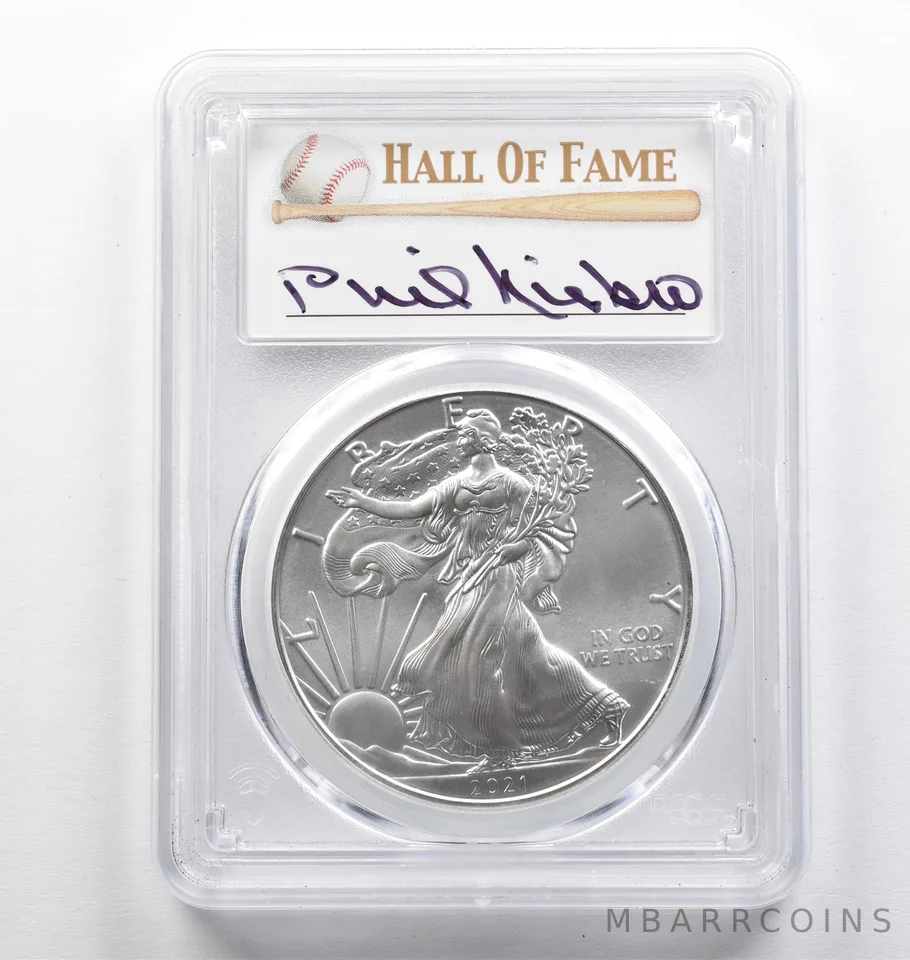2021 American Silver Eagle Type 1 Phil Niekro FDOI MS70 PCGS *9424