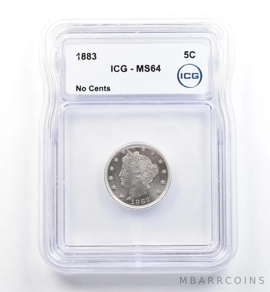 1883 Liberty V Nickel No Cents MS64 ICG *0138
