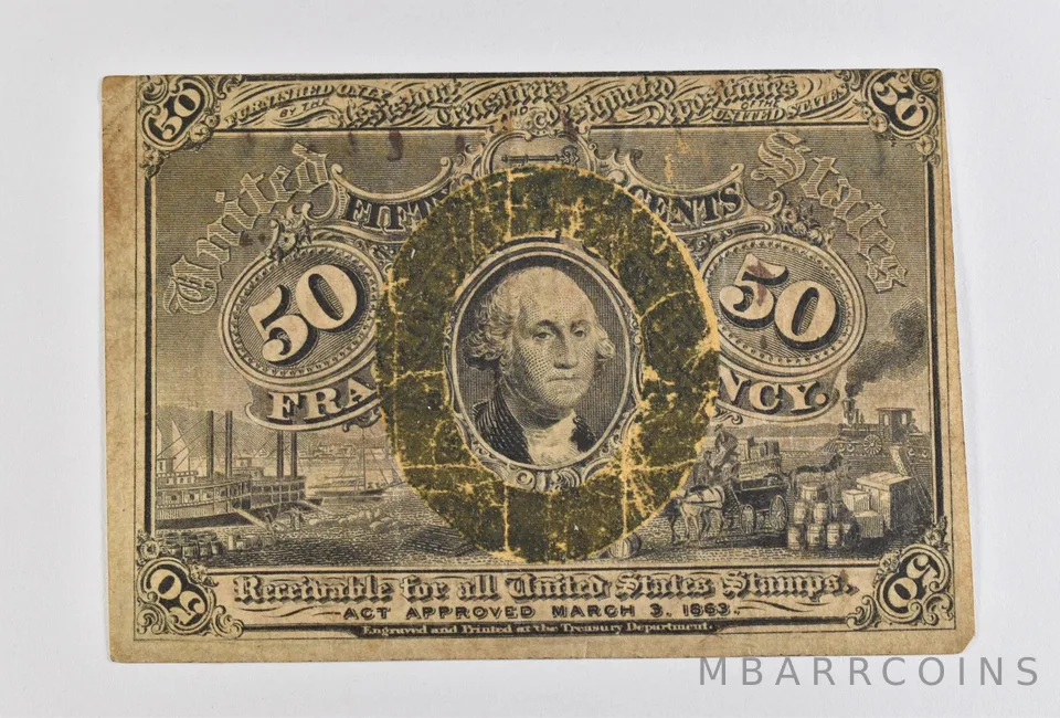 1863 50 Cents Captain AJ Stone Fractional Currency *3971