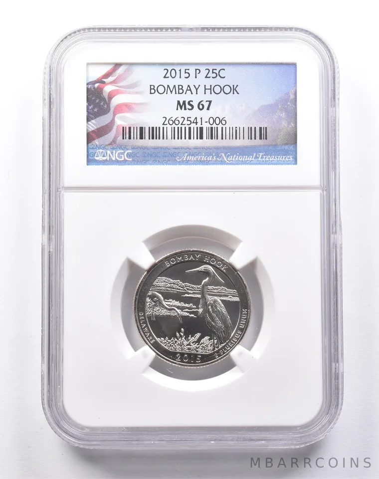 MS67 2015-P Washington Quarter Bombay Hook NGC a6134