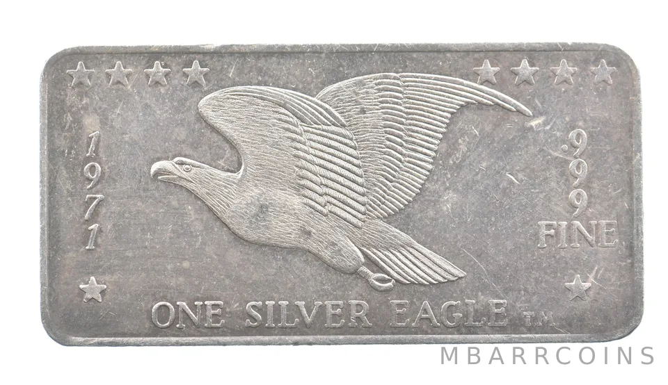 1971 1 Oz Silver Bar Foster Silver Eagle *6808