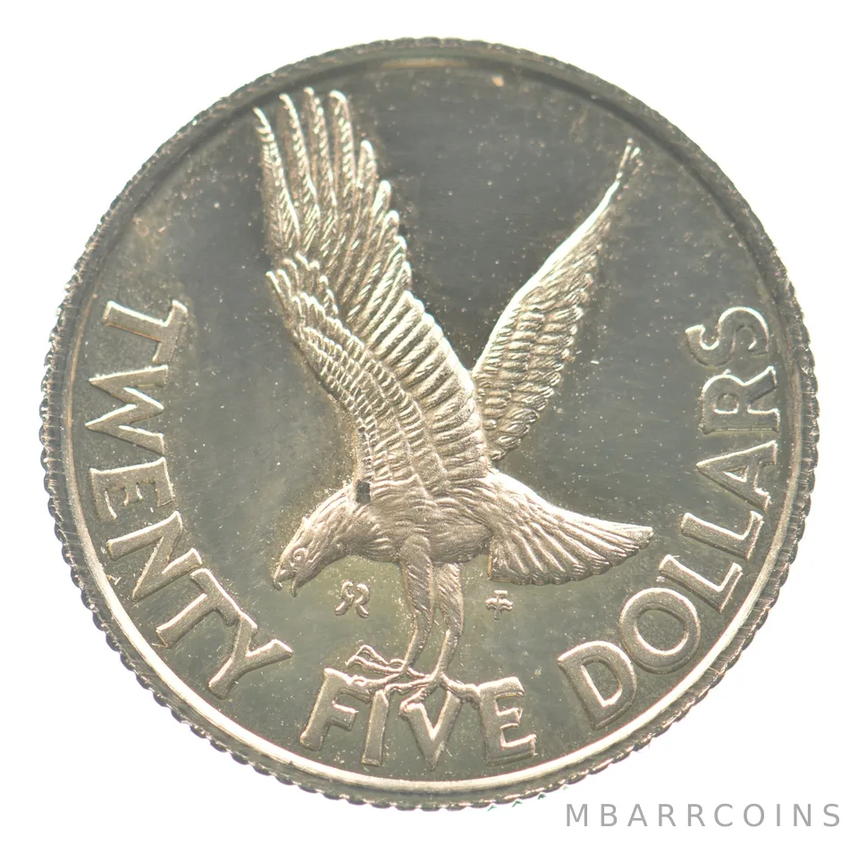 1980 British Virgin Islands 25 Dollars Gold Osprey *0260