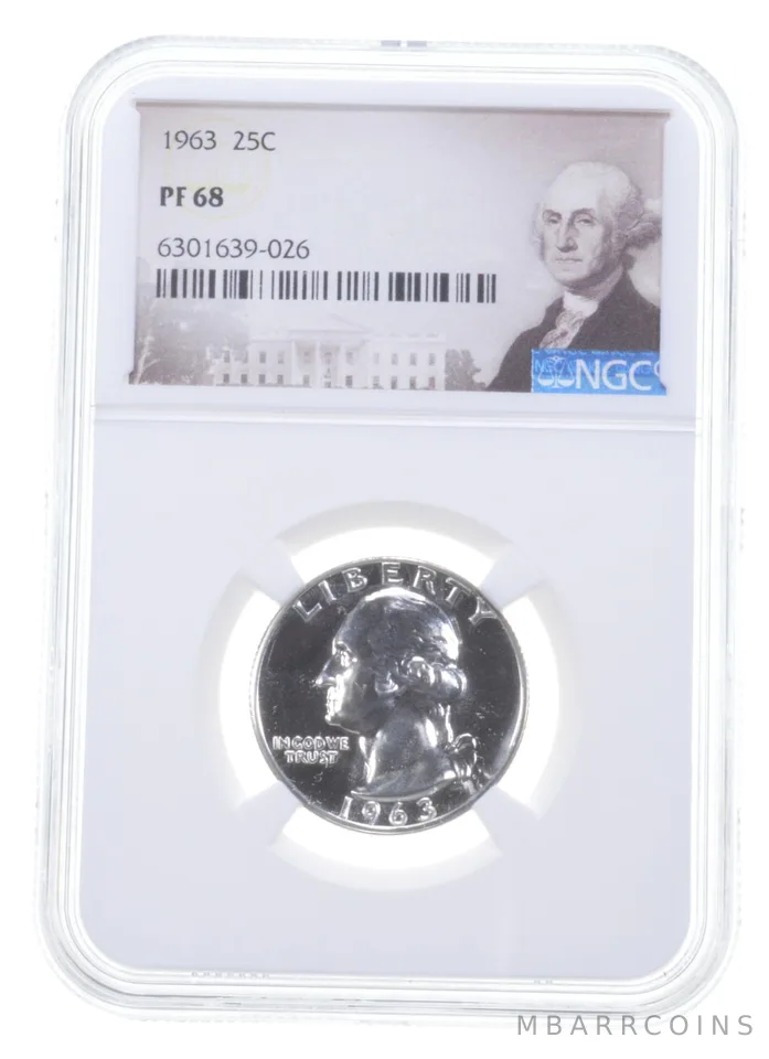 1963 Washington Quarter PF68 NGC Special Label
