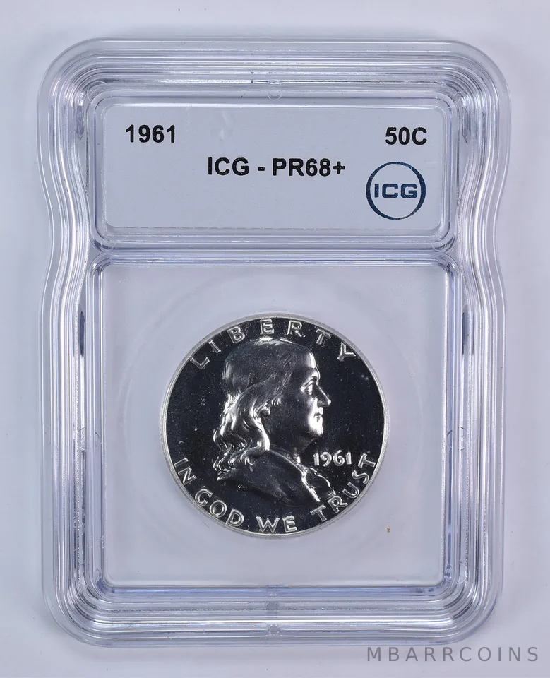 1961 Franklin Half Dollar PR68+ ICG