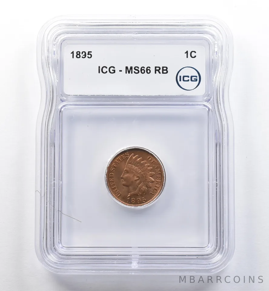 1895 Indian Head Cent MS66 RB ICG Looks RED! *6476