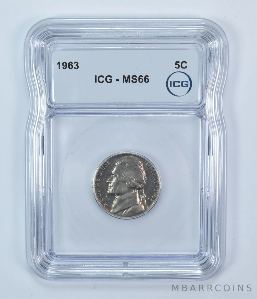 1963 Jefferson Nickel MS66 ICG