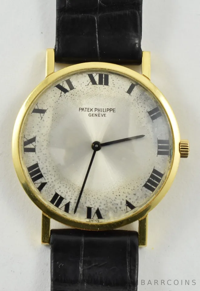 Patek Philippe 60s Calatrava 18K Gold 31mm Mechanical Ref 3512 J Alligator *7409