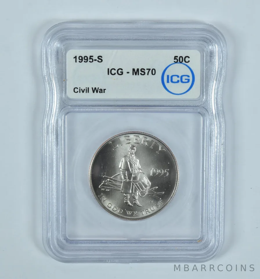 1995-S Civil War Commemorative Half Dollar MS70 ICG