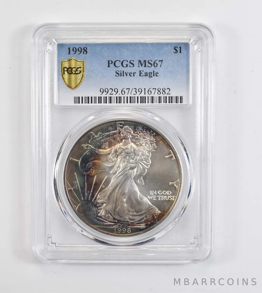 MS67 1998 American Silver Eagle - Graded PCGS *7726