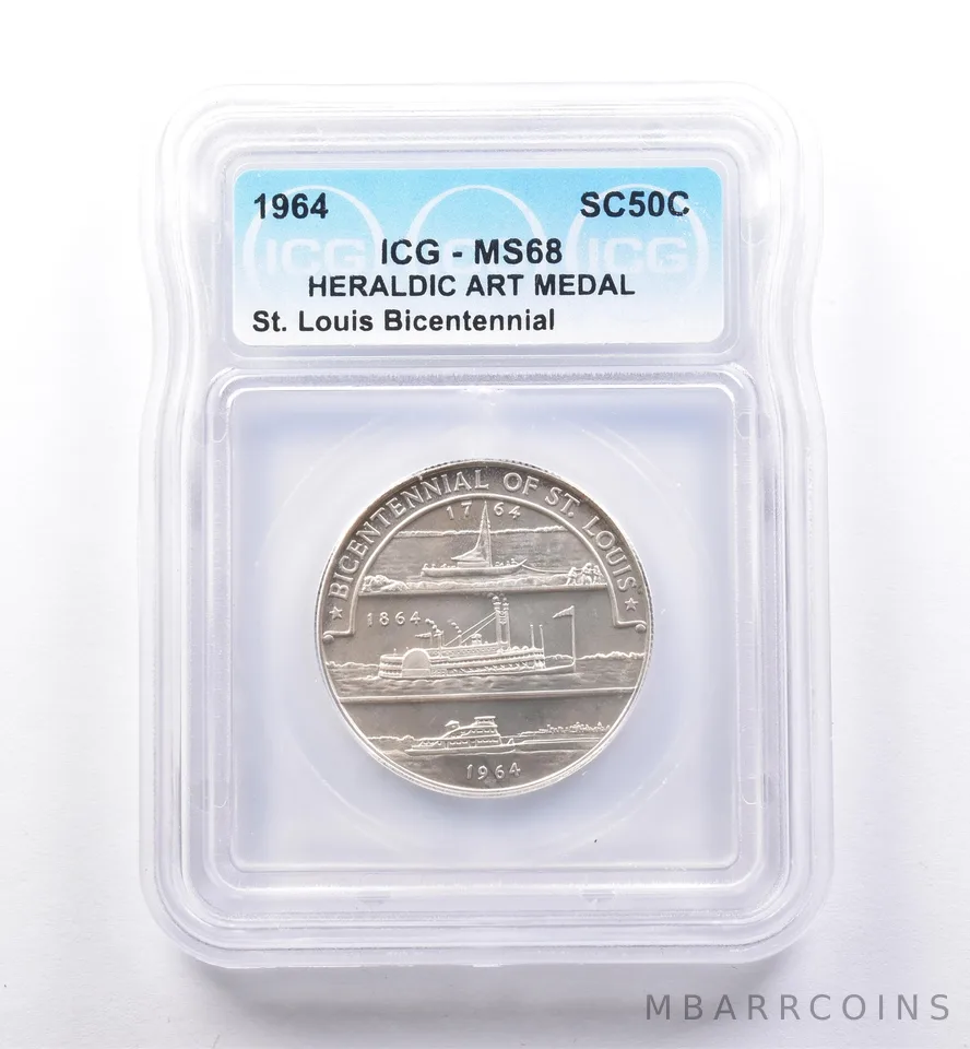 1964 So Called Half Dollar St Louis Bicentennial MS68 ICG *8445