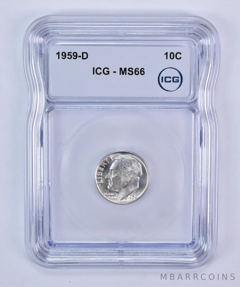 1959-D Roosevelt Dime MS66 ICG