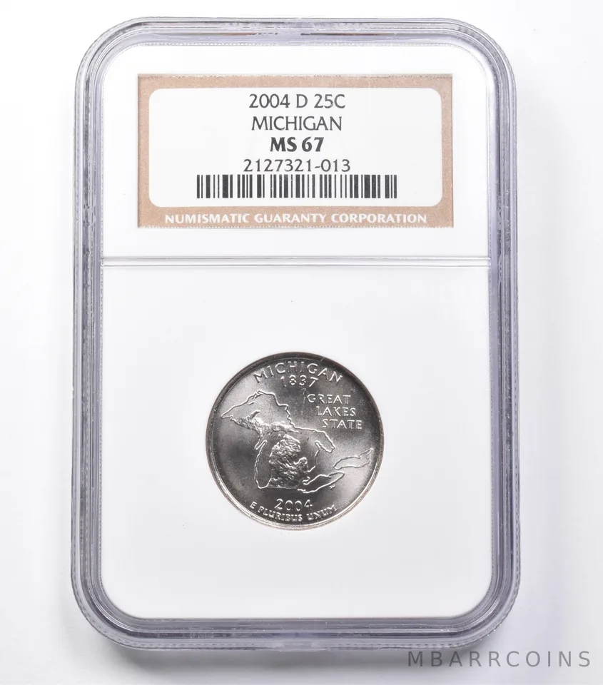 MS67 2004-D Washington State Quarter Michigan NGC *5390