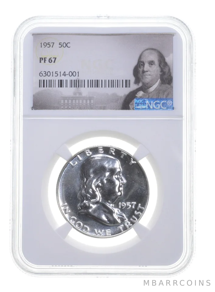 1957 Franklin Half Dollar PF67 NGC Special Label