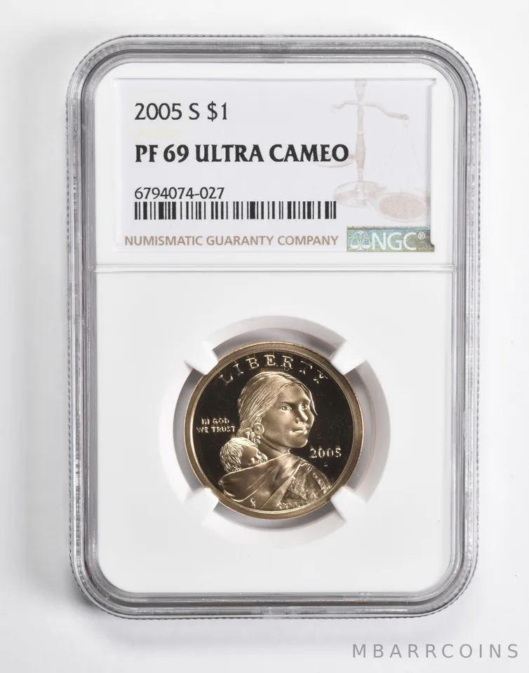 2005-S Sacagawea $1 PF69 UCAM NGC Brown Lbl