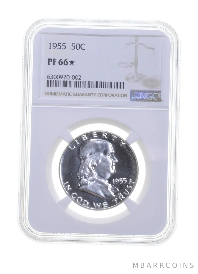 PF66* 1955 Franklin Half Dollar - Graded NGC a5723