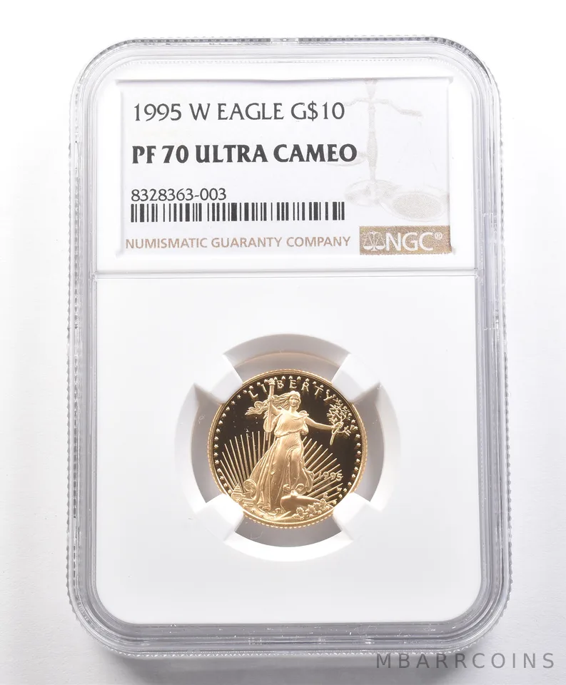 1995-W $10 American Gold Eagle 1/4 Oz Gold PF70 UCAM NGC