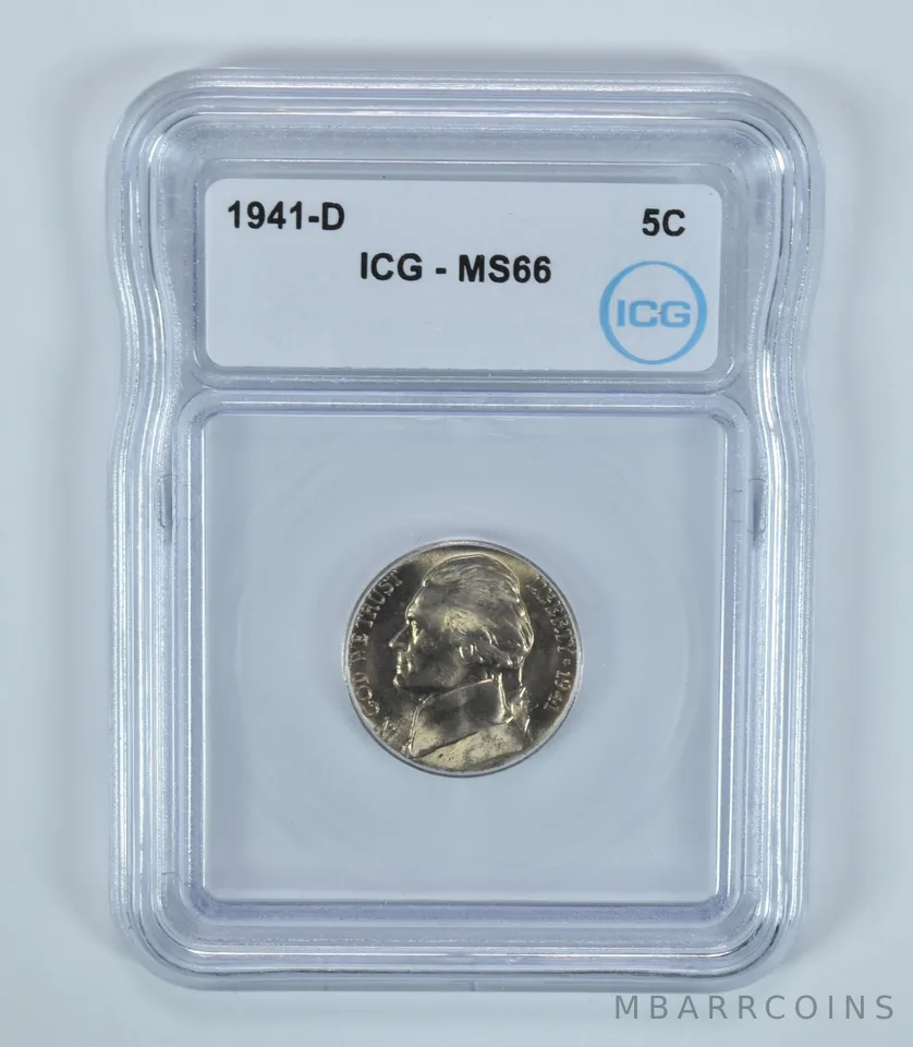 1941-D Jefferson Nickel MS66 ICG