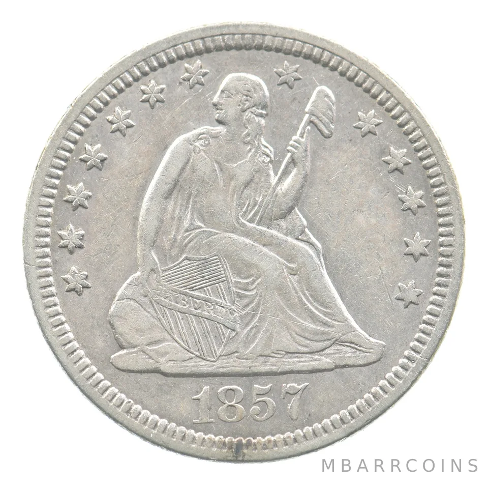 1857 Seated Liberty Quarter *3500