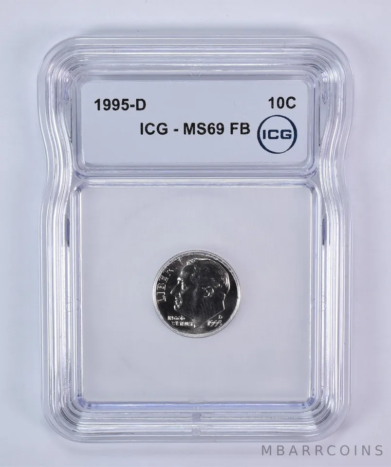 1995-D Roosevelt Dime MS69 FB ICG