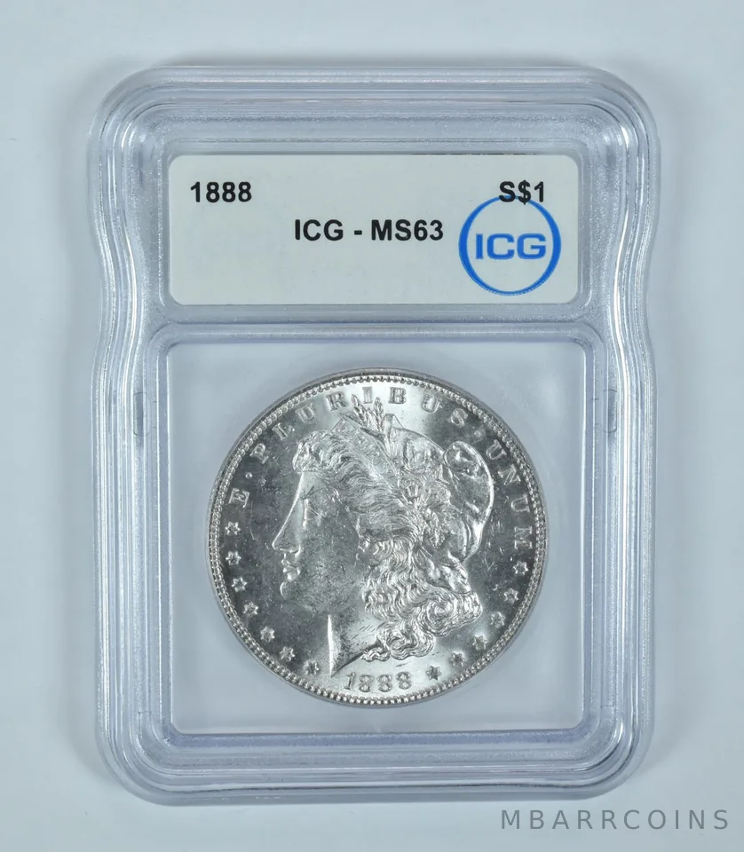 1888 Morgan Silver Dollar MS63 ICG