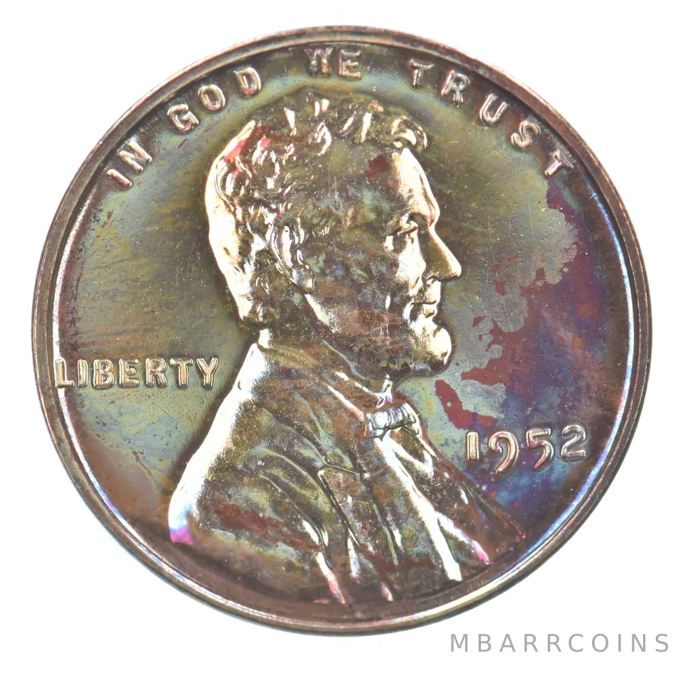 1952 Lincoln Wheat Cent Beautiful Tone Proof *9290