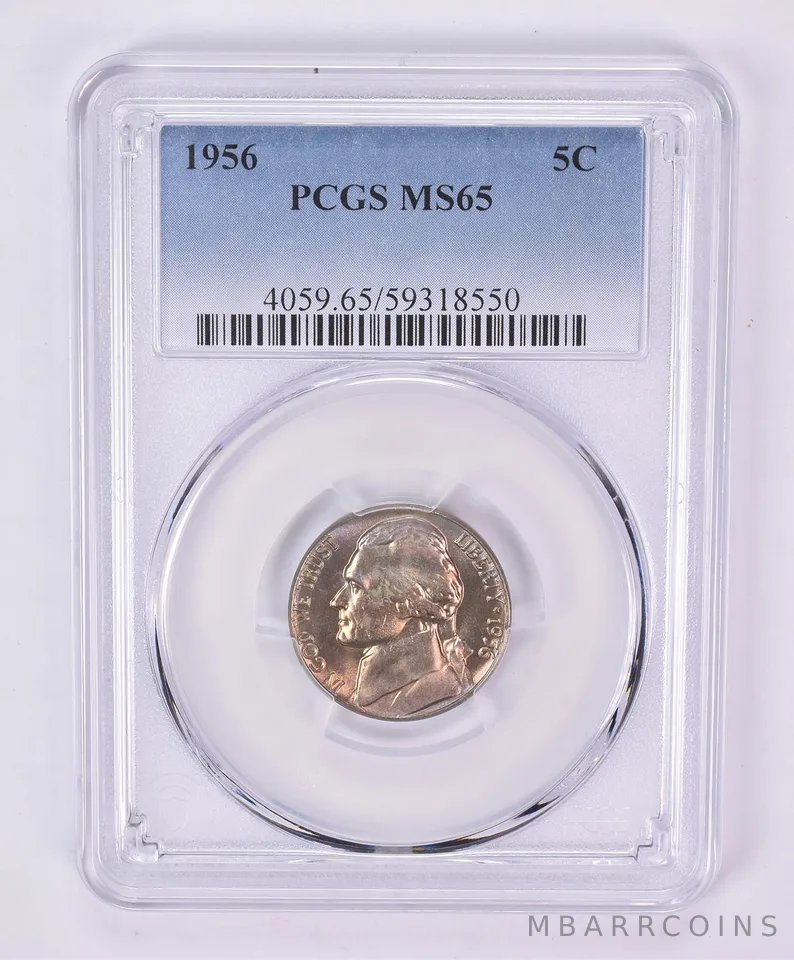 1956 Jefferson Nickel MS65 PCGS Beautiful Tone *1169