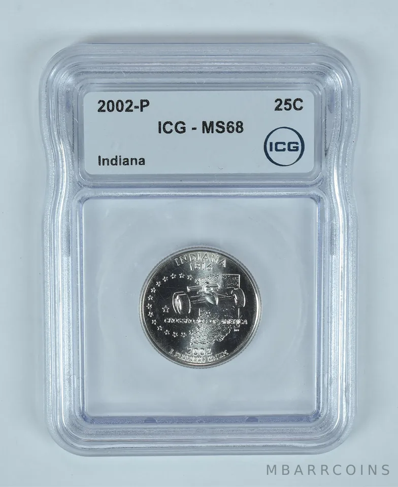 2002-P Washington State Quarter Indiana MS68 ICG