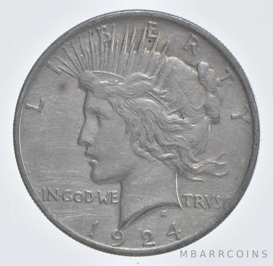 Better - 1924 Peace Silver Dollar - 90% US Coin *694