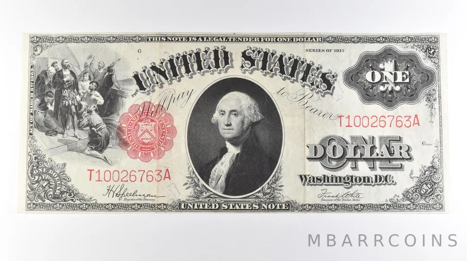 1917 $1 Legal Tender Large Note Red Seal FR#39 *0669