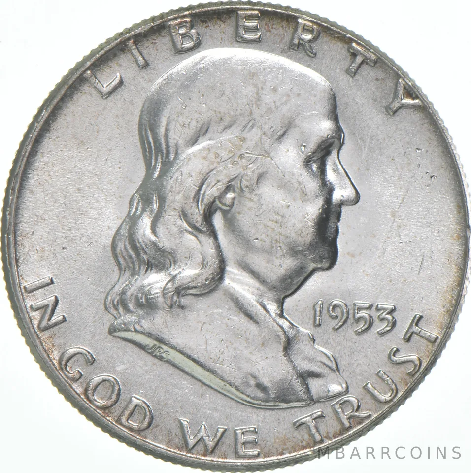 1953 Franklin Half Dollar AU 90% Silver