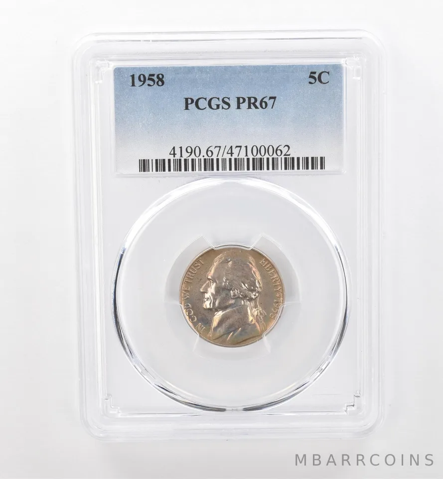 1958 Jefferson Nickel PR67 PCGS Beautiful Tone *1809