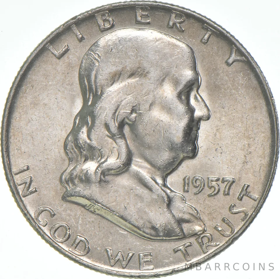 1957-D Franklin Half Dollar AU 90% Silver