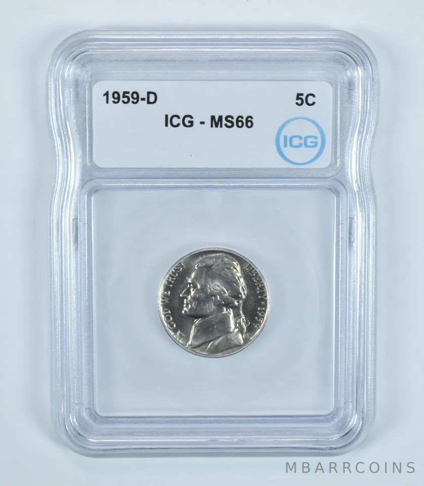 1959-D Jefferson Nickel MS66 ICG