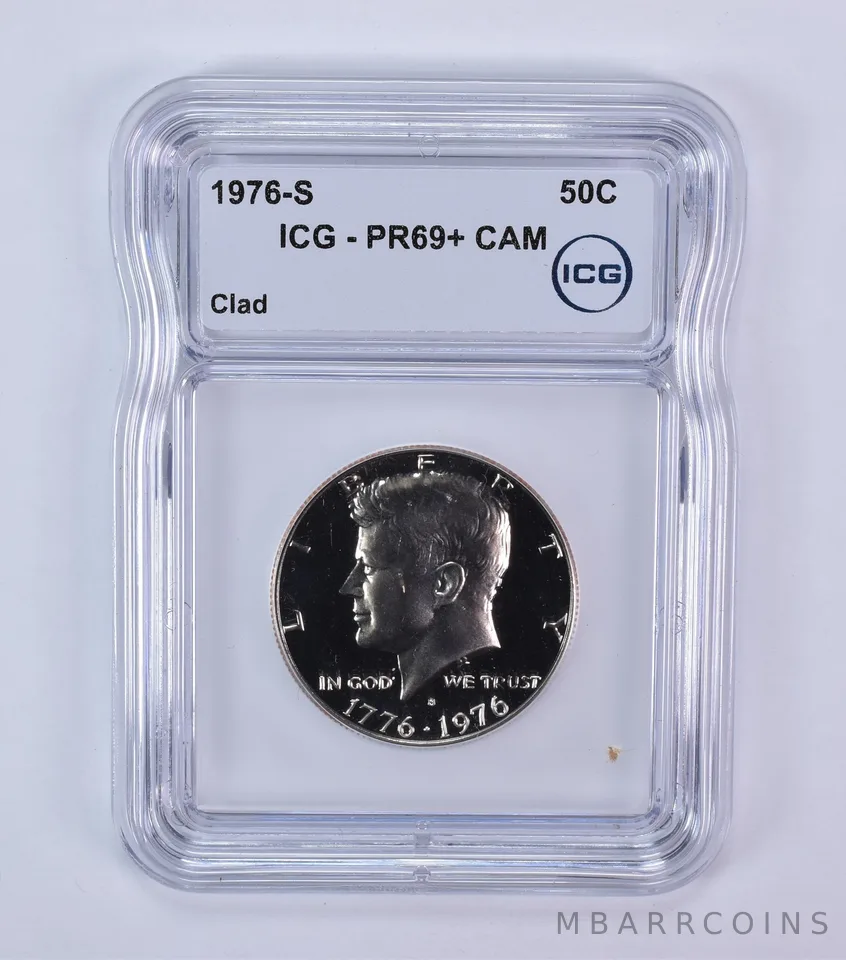 1976-S Kennedy Half Dollar CLAD PR69+ CAM ICG