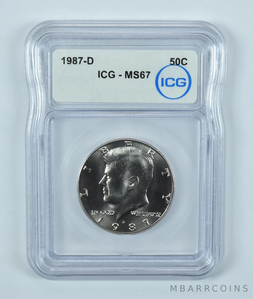 1987-D Kennedy Half Dollar MS67 ICG