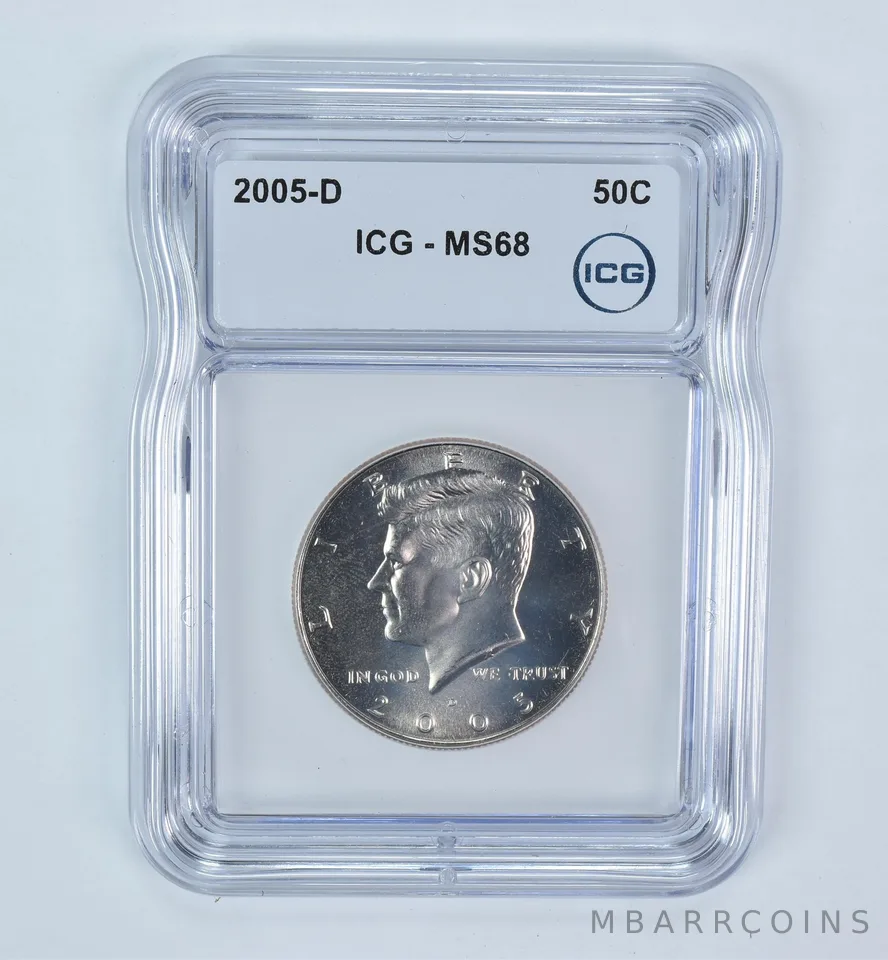 2005-D Kennedy Half Dollar MS68 ICG
