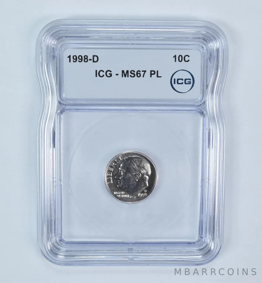1998-D Roosevelt Dime MS67 PL ICG