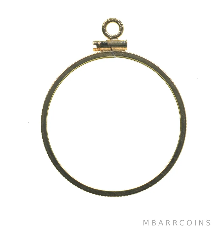 14K 24.3mm Gold Filled US Quarter Coin Bezel Pendant Frame Edge *1299