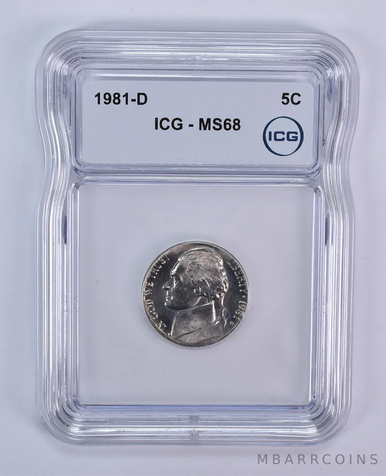 1981-D Jefferson Nickel MS68 ICG