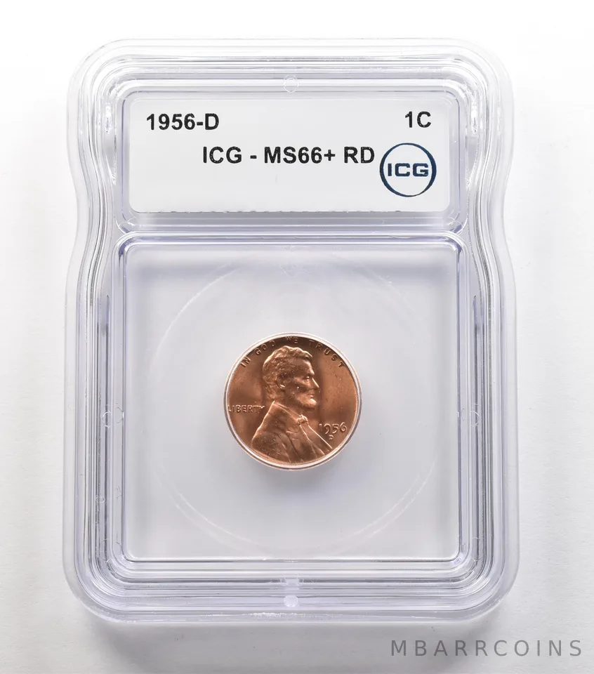 1956-D Lincoln Wheat Cent MS66+ RD ICG *6679