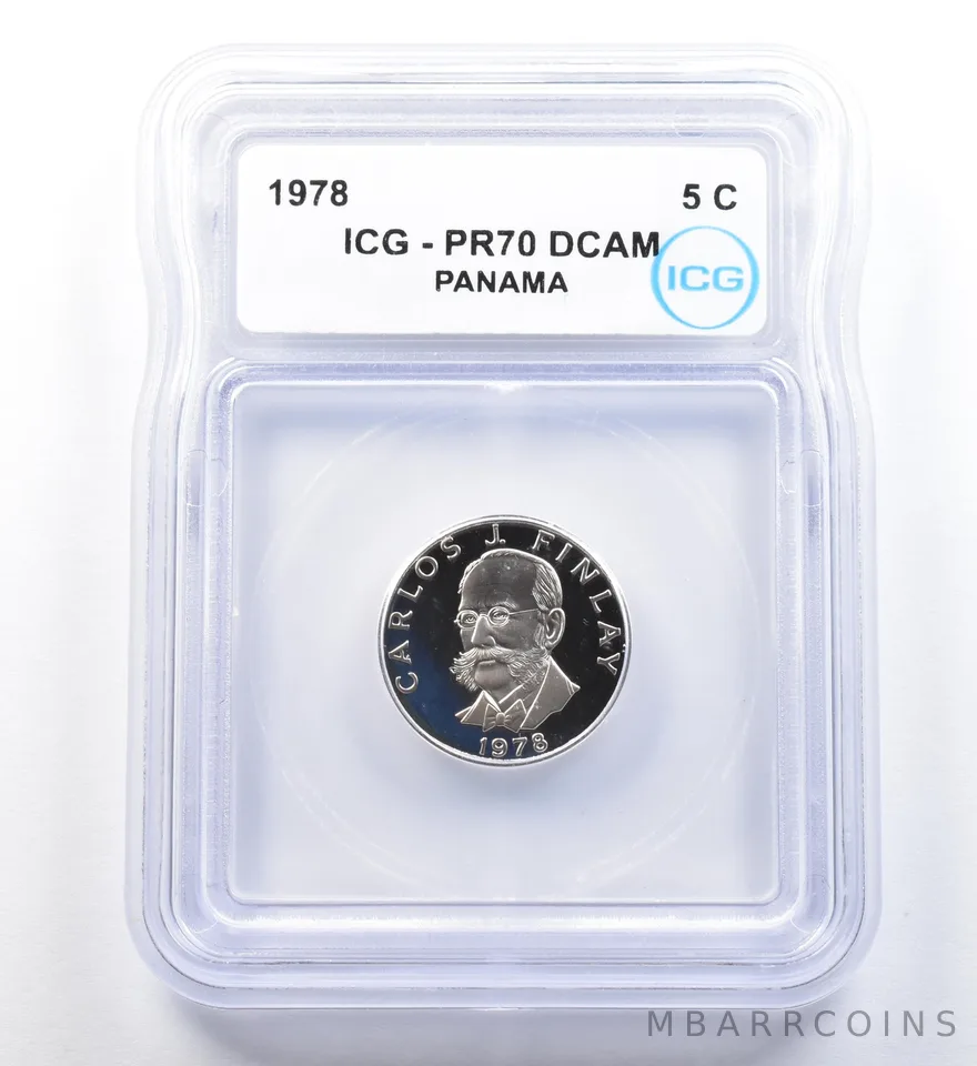 1978 Panama 5 Cents PR70 DCAM ICG *1114