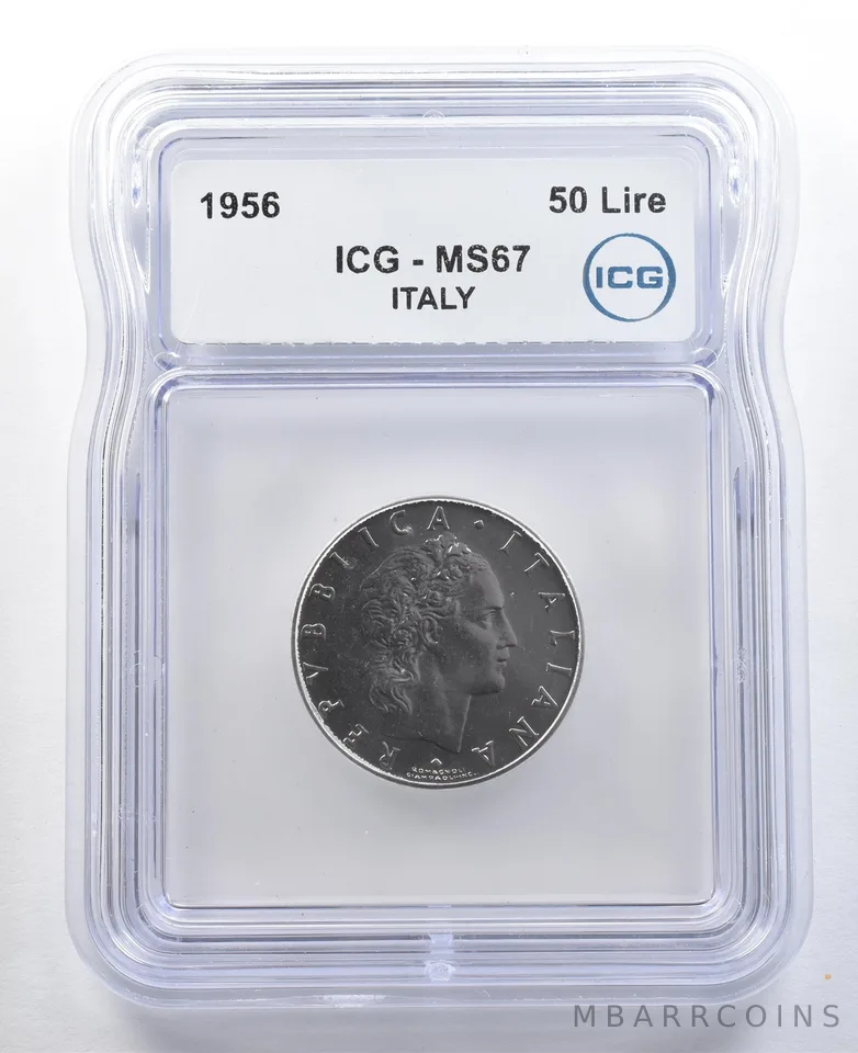 1956 Italy 50 Lire MS67 ICG *3278